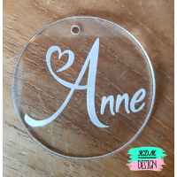 Acryl sleutelhanger met gravering